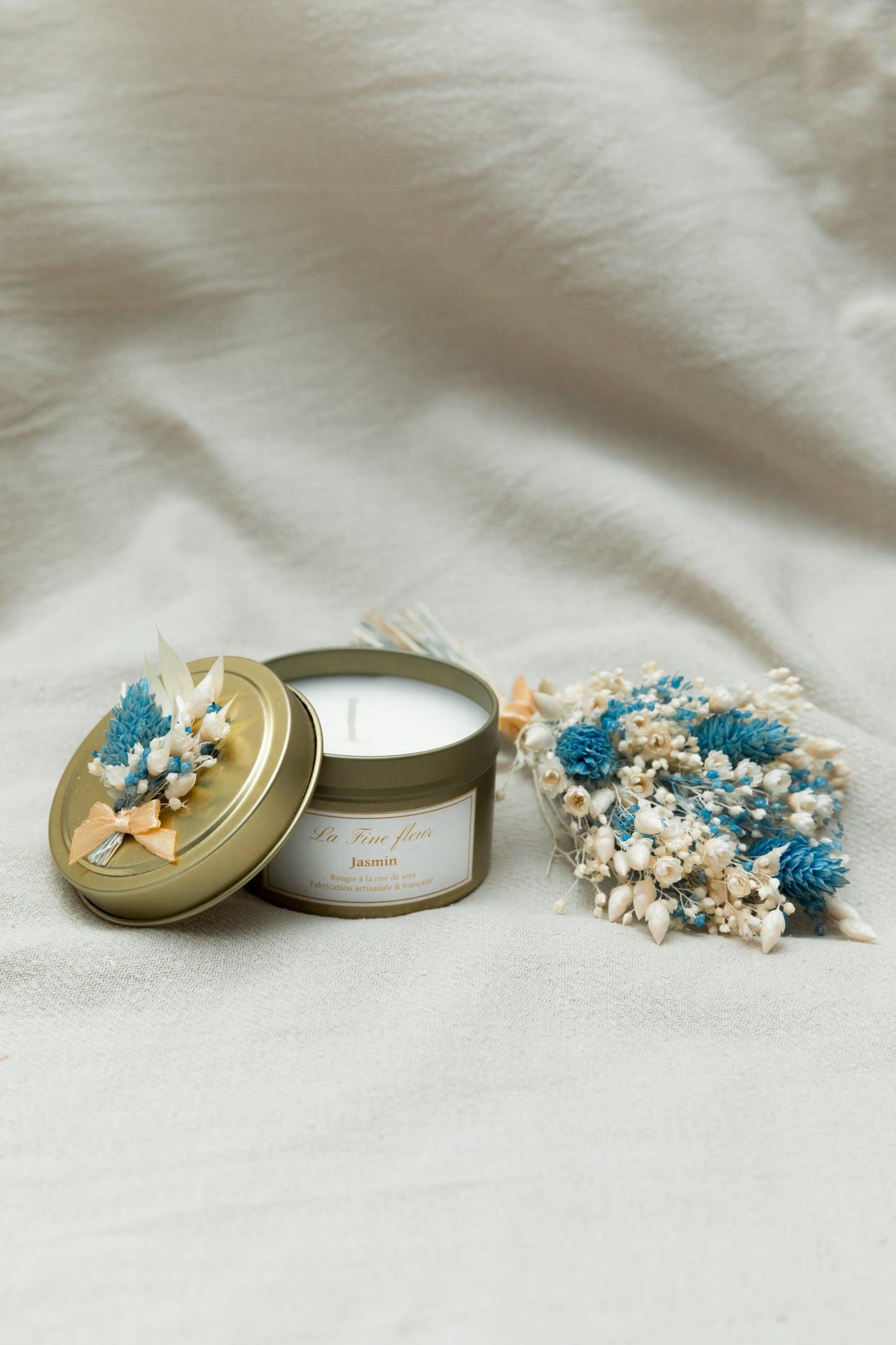 Bouquet et bougie jasmin