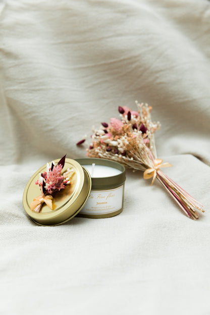 Bouquet et bougie jasmin