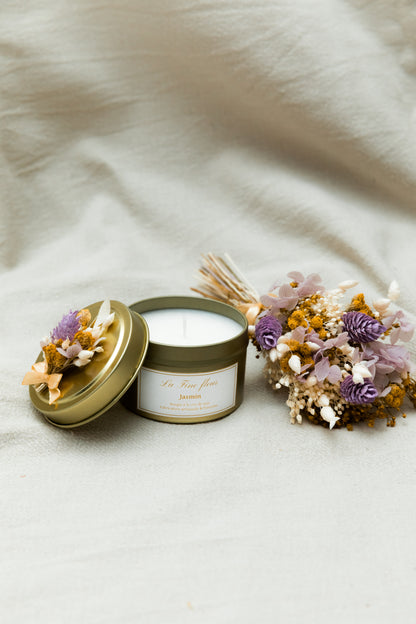 Bouquet et bougie jasmin