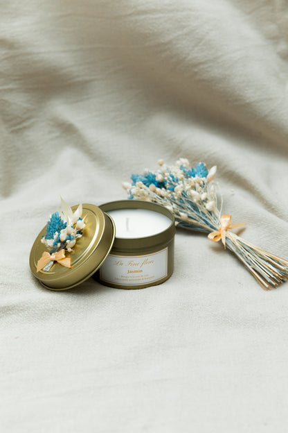Bouquet et bougie jasmin