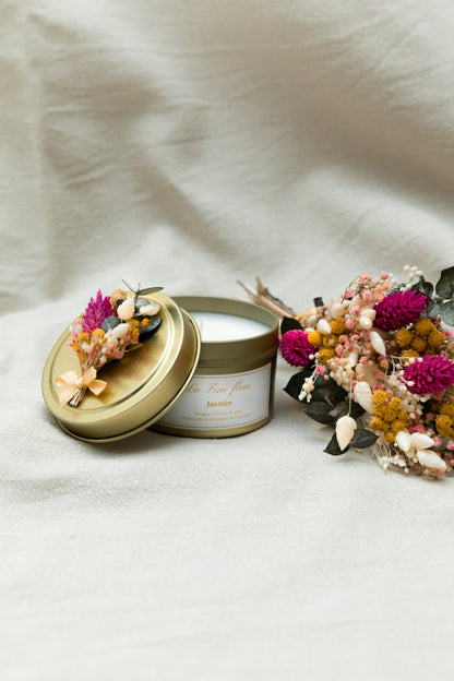 Bouquet et bougie jasmin