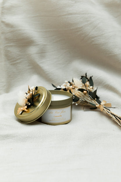 Bouquet et bougie cannelle
