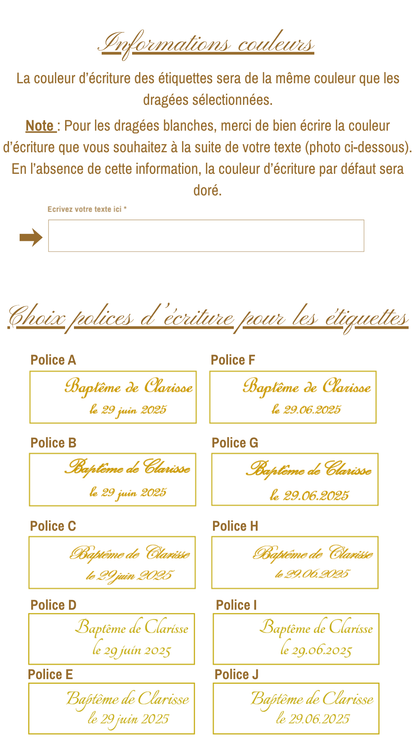Pochons dragées personnalisés