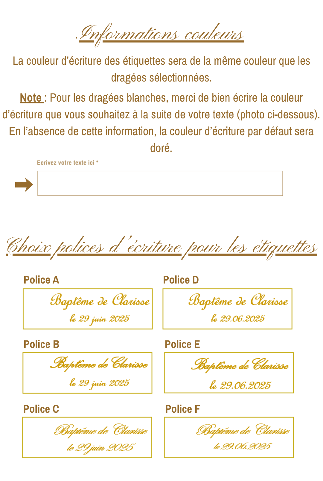 Pochons dragées personnalisés