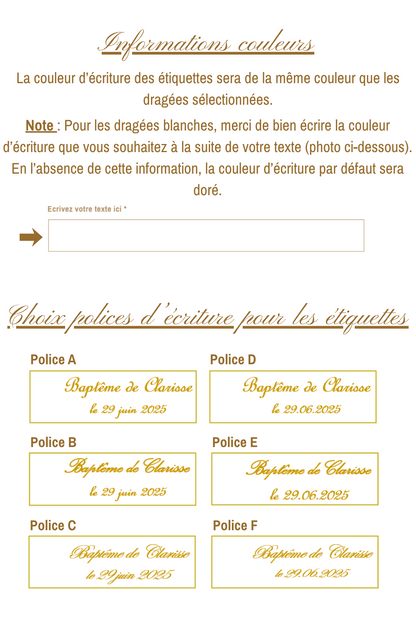 Pochons dragées personnalisés